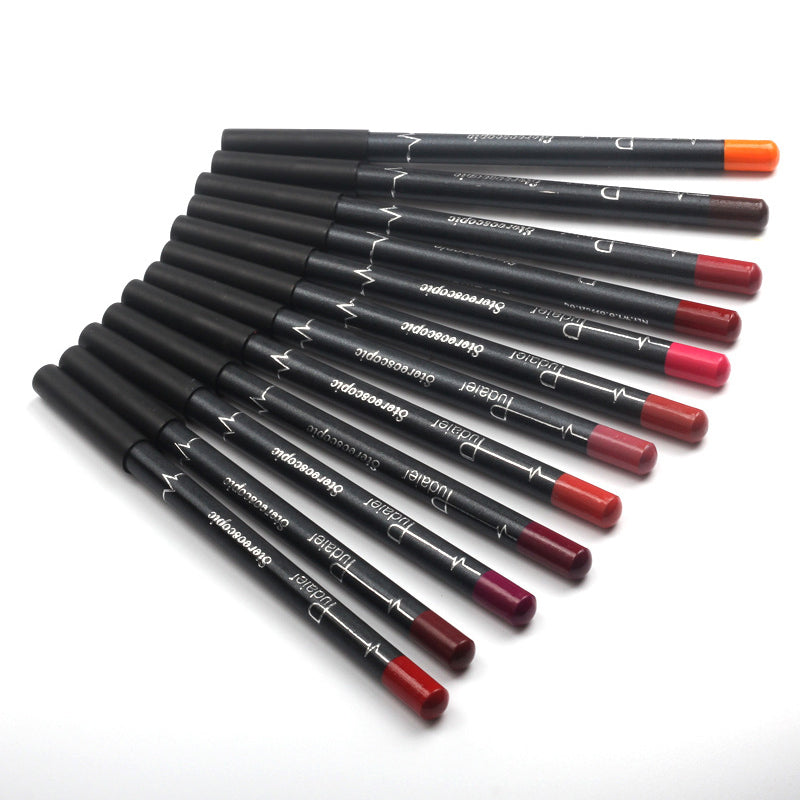 12 Colors Lip Liner Pencil Waterproof Stay-On