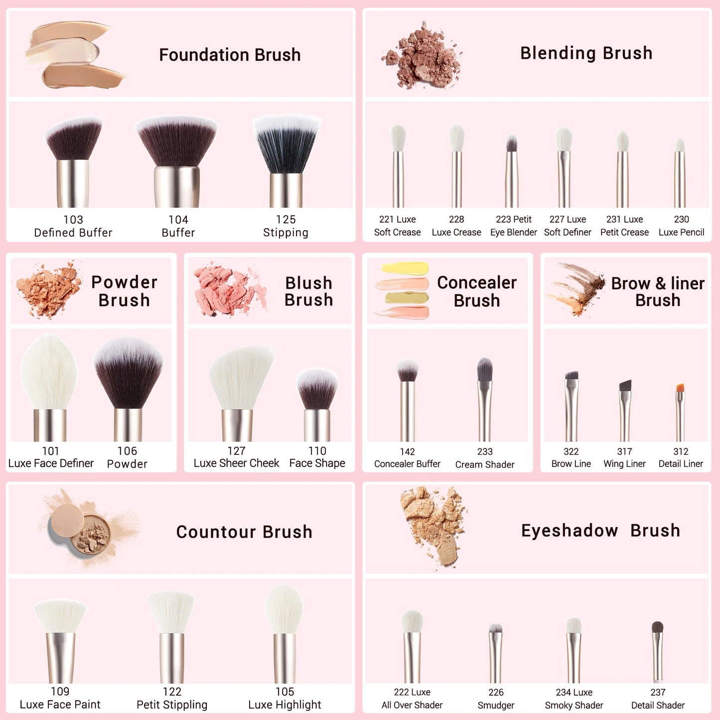 Jessup Makeup Brush Set