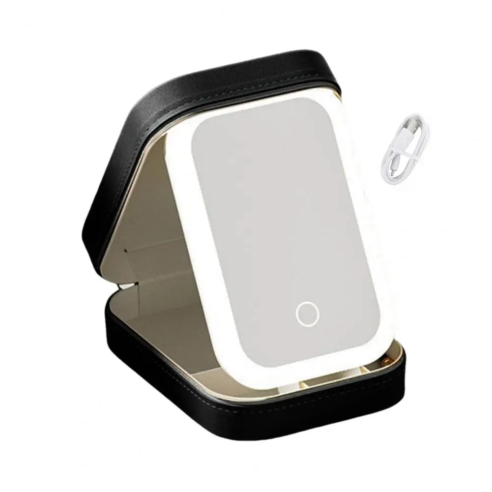 Travel Makeup Bag with LED Mirror